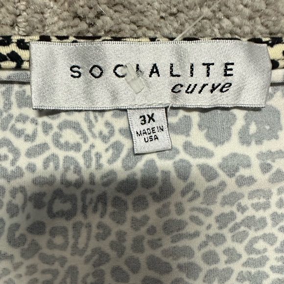 NWT Socialite Curve Women's Leopard Puff Sleeve Bodysuit - cheetah - Picture 8 of 8